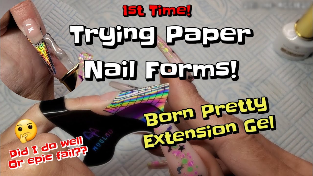 1-Й РАЗ ИСПОЛЬЗУЮ БУМАЖНЫЕ ФОРМЫ!! ГЕЛЬ ДЛЯ НАРАЩИВАНИЯ BORN PRETTY EXTENSION GEL ВО БУТЫЛКЕ