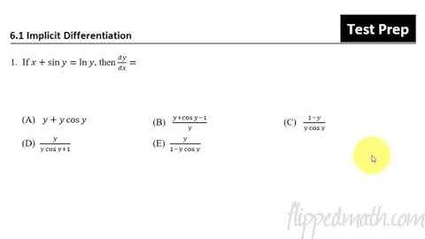 Calculus Test Prep - 6.1