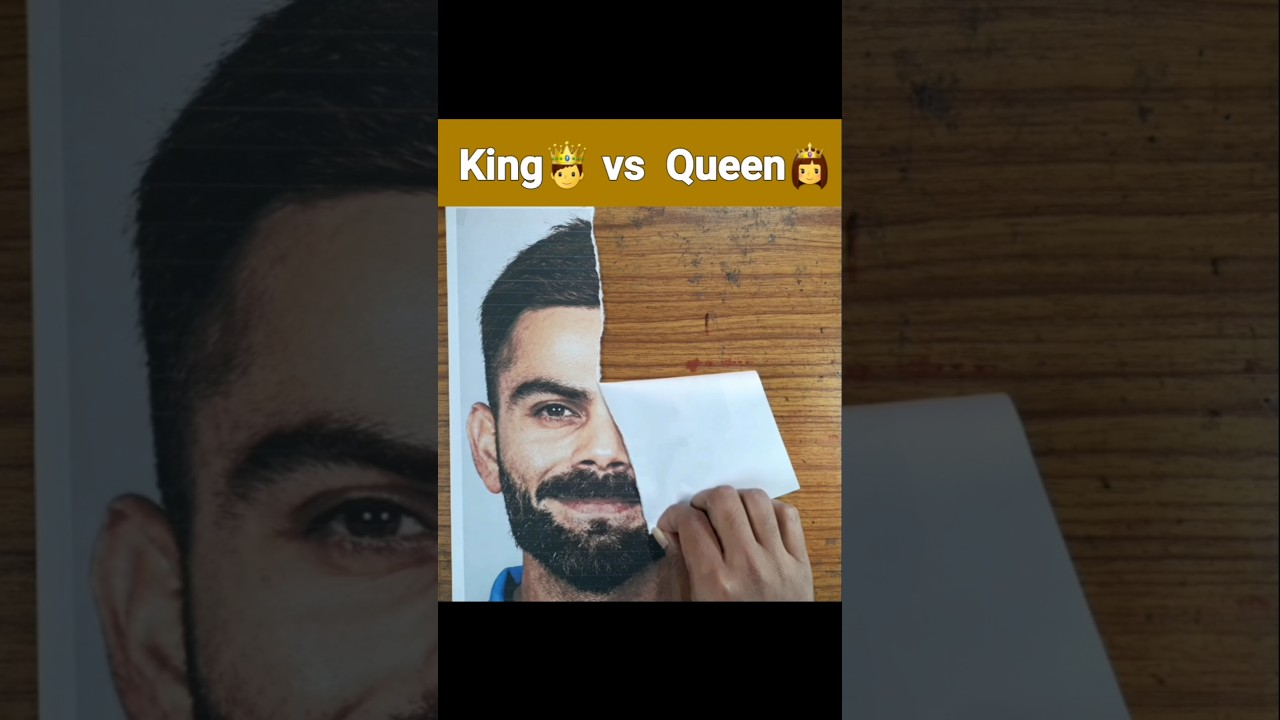 King🤴 vs Queen👸 - Virat kohli drawing with his Queen 👸 