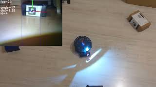 Robot driving between aruco markers