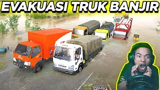 🚛 Evakuasi Truk Terjebak Banjir Deras! 🌊- Spintires Mudrunner screenshot 2
