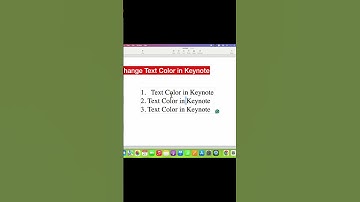 Keynote Color Text Tutorial
