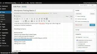 Wordpress Posting Basics 2