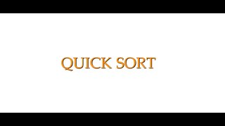 Quick Sort Animation Video #quicksort