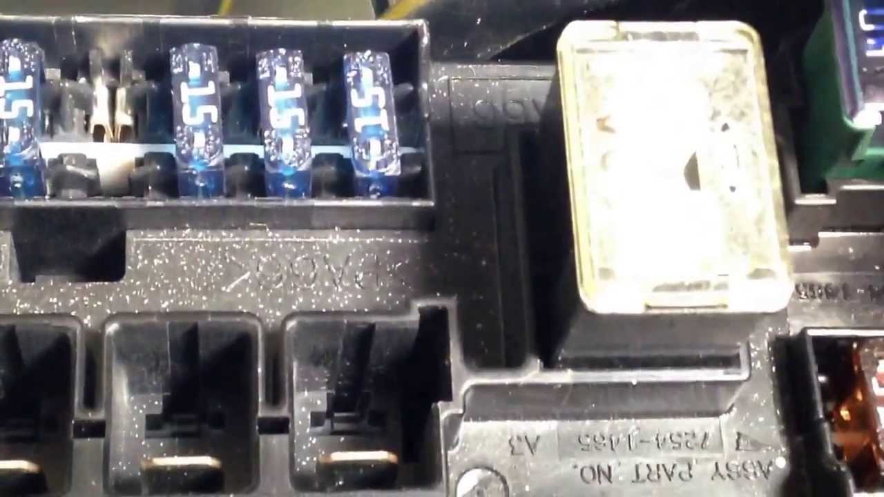 Replacing the battery fuse on a Nissan Frontier. - YouTube nissan x trail fuse box 