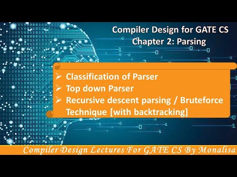 Ch 2.5:Top down Parser|Recursive descent parsing|Bruteforce Technique  |Compiler Design Lectures