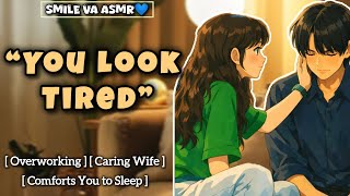 Wife Notices You’re Overworking | Caring Wife Comforts You to Sleep | Hindi ASMR Roleplay