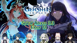 Spiral Abyss 3.3 Floor 12_Nilou Carry/Raiden Carry(Genshin Impact)