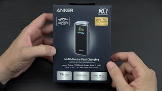 Anker Prime 12,000mAh Power Bank 2-Port Portable Charger with 130W Output and Smart Digital Display