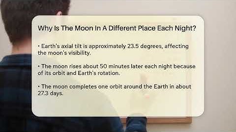 Why Is The Moon In A Different Place Each Night? - Physics Frontier