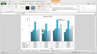 Excel shape: Using WordArt and Shape Styles in charts