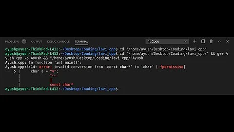 C++ error: invalid conversion from ‘const char*’ to ‘char’