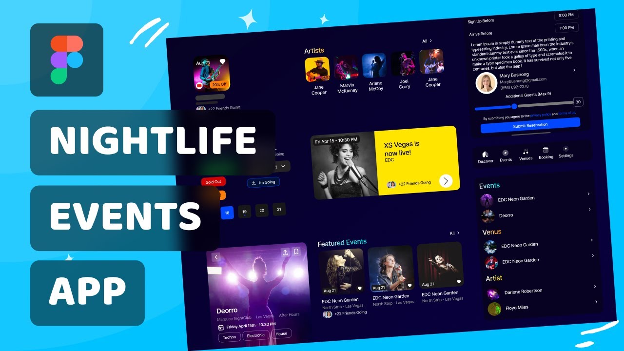 How to Design a Nightlife Events App UI from Scratch | Figma Tutorial ...
