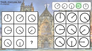 Solutions to the IQ test made by Mensa Norway - animated