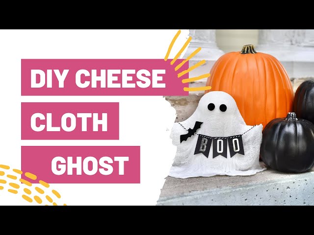 DIY Cheese Cloth Ghost With Your Cricut - Fun Cricut Halloween Project + 20 NEW Fonts!