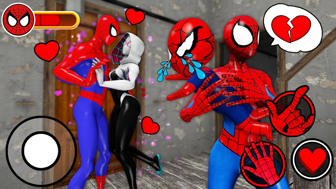 Playing Spiderman Family - Lessons About Love SpiderMan and SpiderGirlfriend in Granny House