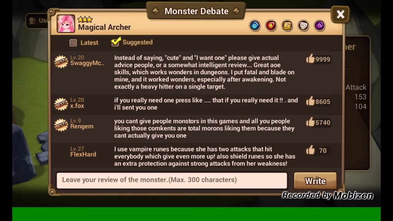 Summoners War: How to rune fire magical Archer