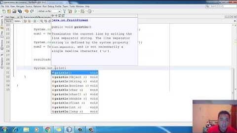 Operaciones basicas en java Netbeans