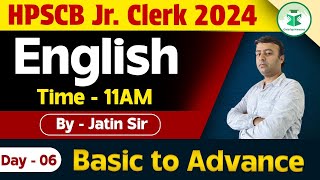 HPSCB Junior Clerk 2024 | English Classes | Basic to Advance | Day- 6 | CivilsTap Himachal English