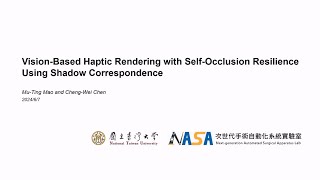 Vision-Based Haptic Rendering with Self-Occlusion Resilience Using Shadow Correspondence