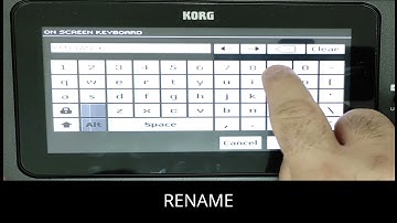 How to rename a sound or style KORG PA4X