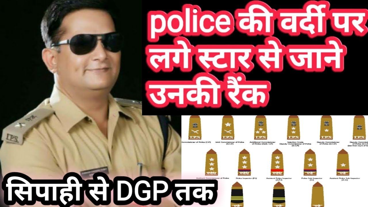 Indian police ranks aur badges in Hindi। Indian Police officer rank all