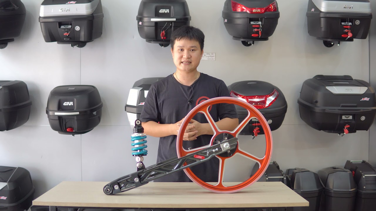 Combo hấp dẫn Mâm CNC + Gấp nhôm CNC + Phuộc SCK... - youtube