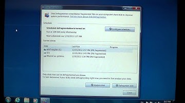 Windows 7 - Disk defragmenter