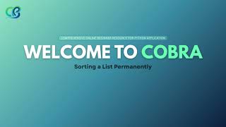 How to Sort Python Lists Permanently Using the .sort() Method