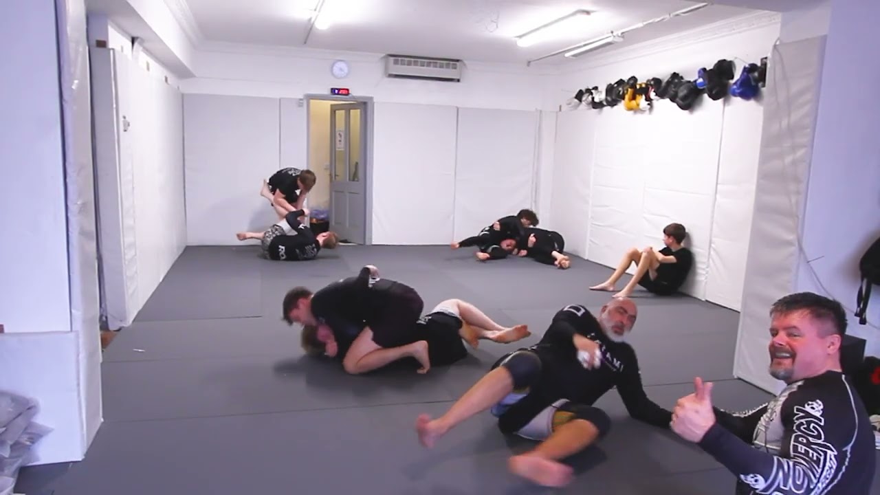 Open Mat. I was white belt that day. Having some fun.
