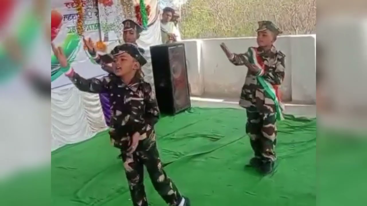 Class 5th std boys dance performance on republic day celebration 2026