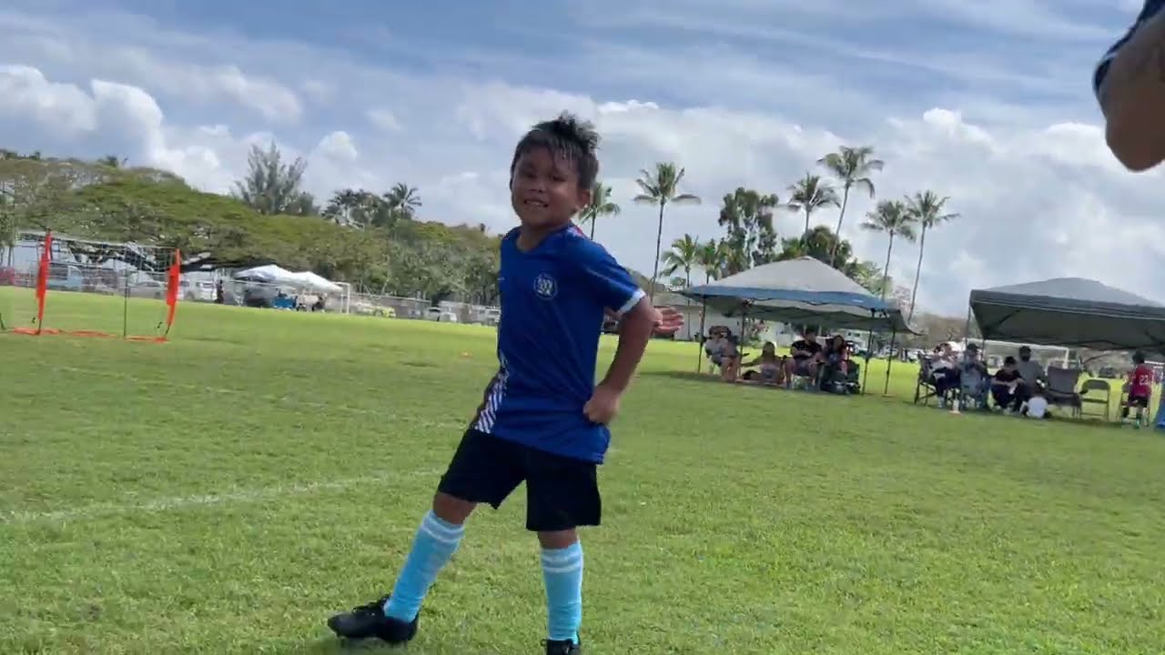 My little brother‘s first soccer game ￼