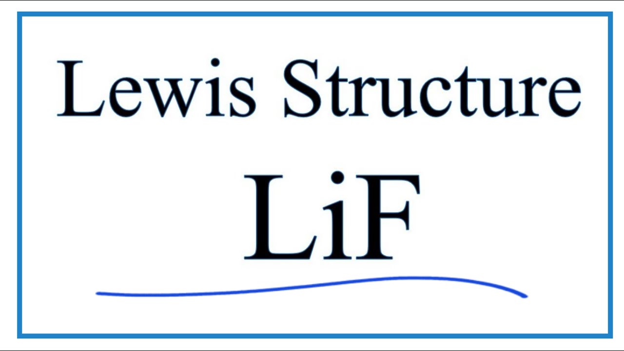 step-by-step explanation of how to draw the LiF Lewis Dot Structure.For LiF...