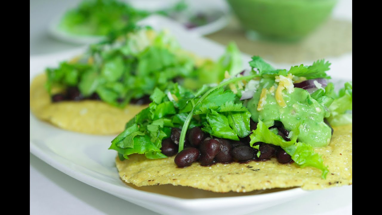 Tostada - crunchy Mexican appetizer by crazy4veggie.com | Crazy4veggie