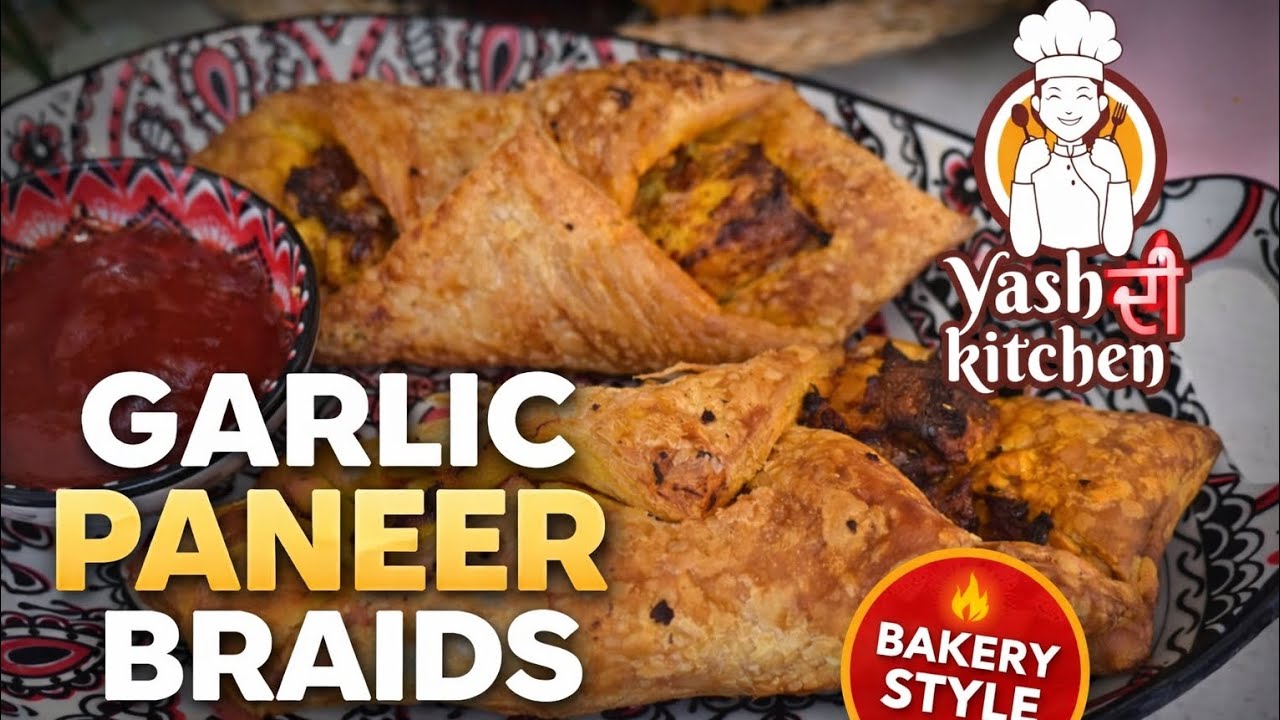 Garlic Paneer Braids  | Cheesy Garlic Bread Style Paneer Braids at Home 