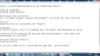Logica de Programação  - pascal - Soma de variaveis