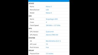 Android Phone CPU (SoC), Ram, Storage, etc.. information screenshot 3