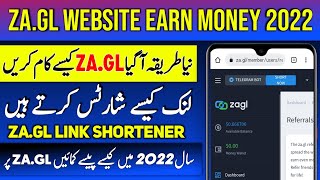 How to Earn Money From Za.GL Website | Za.gl Create Account and Link Short's New Method 2022