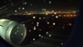 Hd United Airlines Boeing 787-9 Long, Heavy Takeoff From A Rainy Los Angeles, Ca Lax