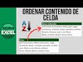 Ordenar datos incluidos en una misma celda