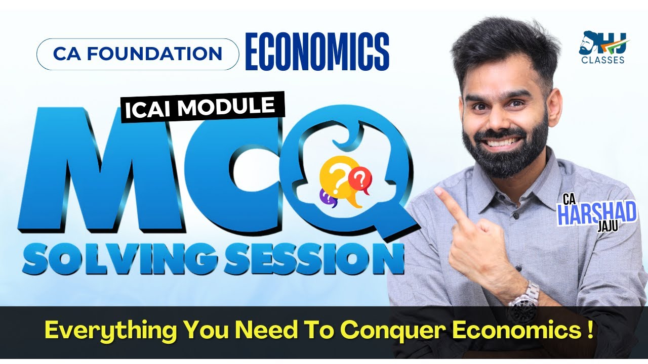CA Foundation Economics | ICAI Module MCQ Solving - Chapter 2 Part 2 ...