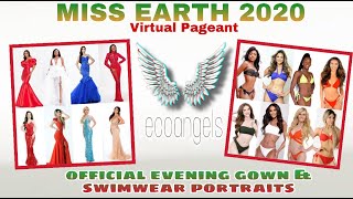 Official Evening Gown and Swimwear Portraits | Miss Earth 2020 Virtual Pageant