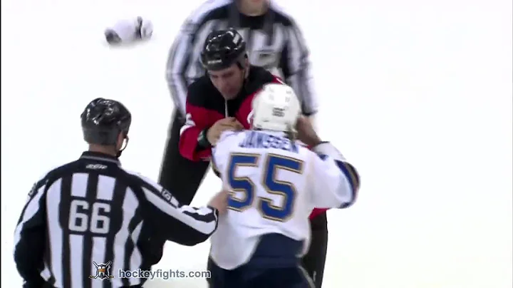 Cam Janssen vs Pierre-Luc Letourneau-Leblo...  Mar...