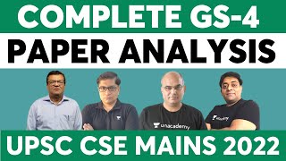 Complete GS 4 Paper Analysis | UPSC CSE Mains 2022 | Ethics Theory and Ethics Case Study