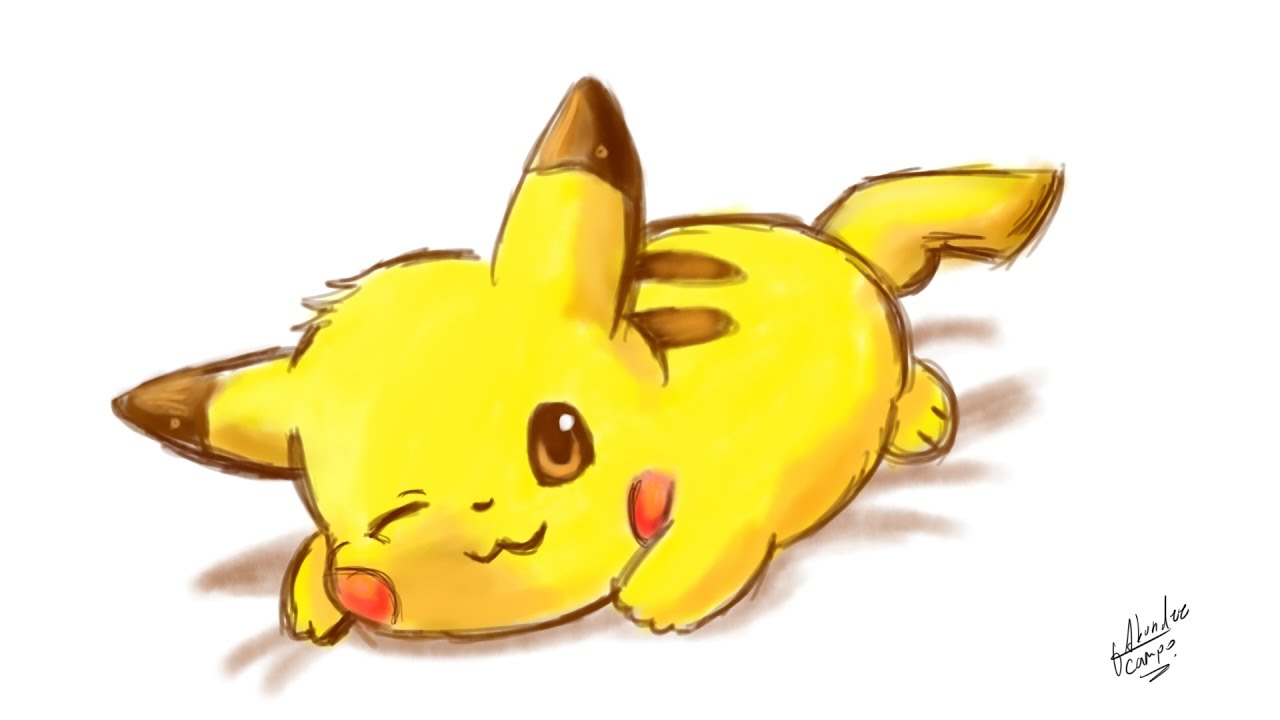 Como dibujar a Pikachu kawaii/Pokemon - thptnganamst.edu.vn