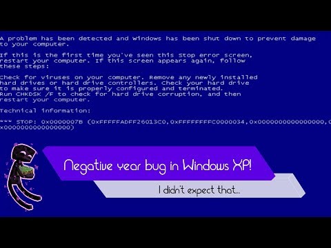What if you set negative year (-2018) in Windows XP?
