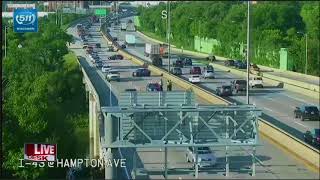 Emergency pavement repair shuts down left 2 lanes of I-43 northbound in Milwaukee County