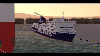 Entry maneuver at the port of Cagliari (ITALY) Grimaldi Lines MN Corfù Virtual Sailor NG