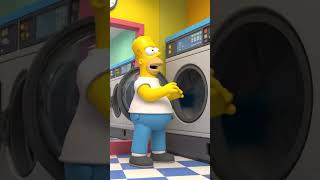 Homer laundromat chaos #funny #simson #ai