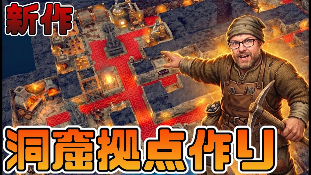【ドワーフ拠点作り】山の中に壮大な王国を築こう【King of the Dwarves: Underground City Builder】